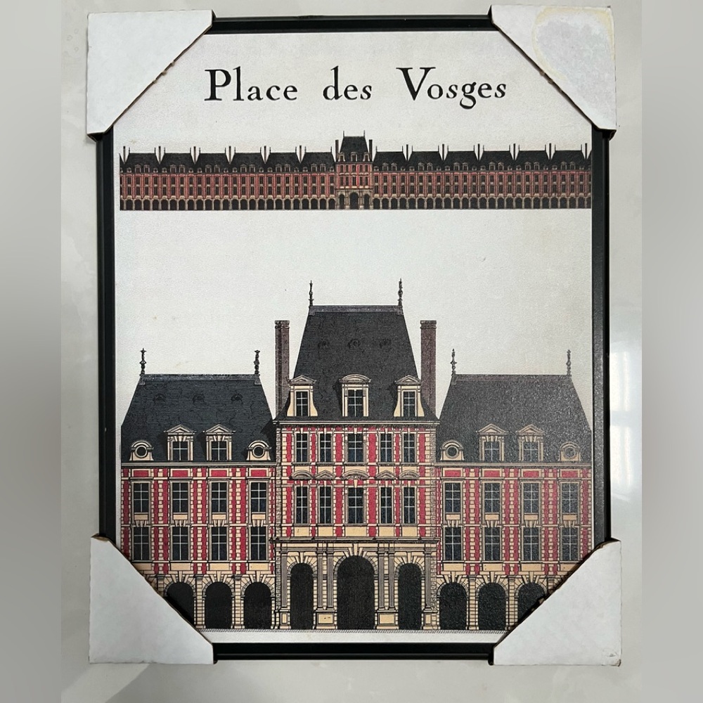 2 pieces of brand new artwork- Paris themed. Mounting grooves at back